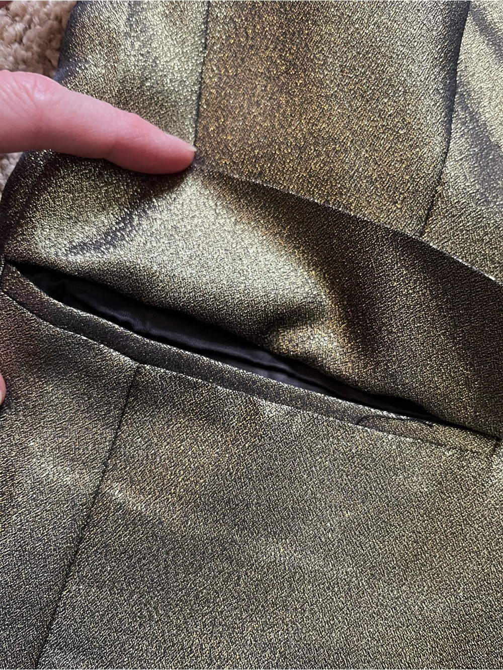 Gold lamé vest - Picture 4 of 5